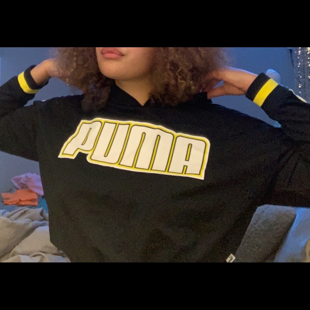 Brand new front tie cropped puma hoodie